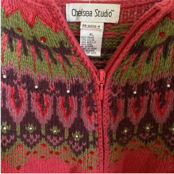 Chelsea Studio Vintage Cardigan Sweater Sz XL - Picture 2 of 3